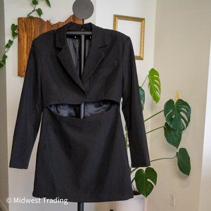 Endless Rose Women's Long Sleeve Black Mini Blazer Dress